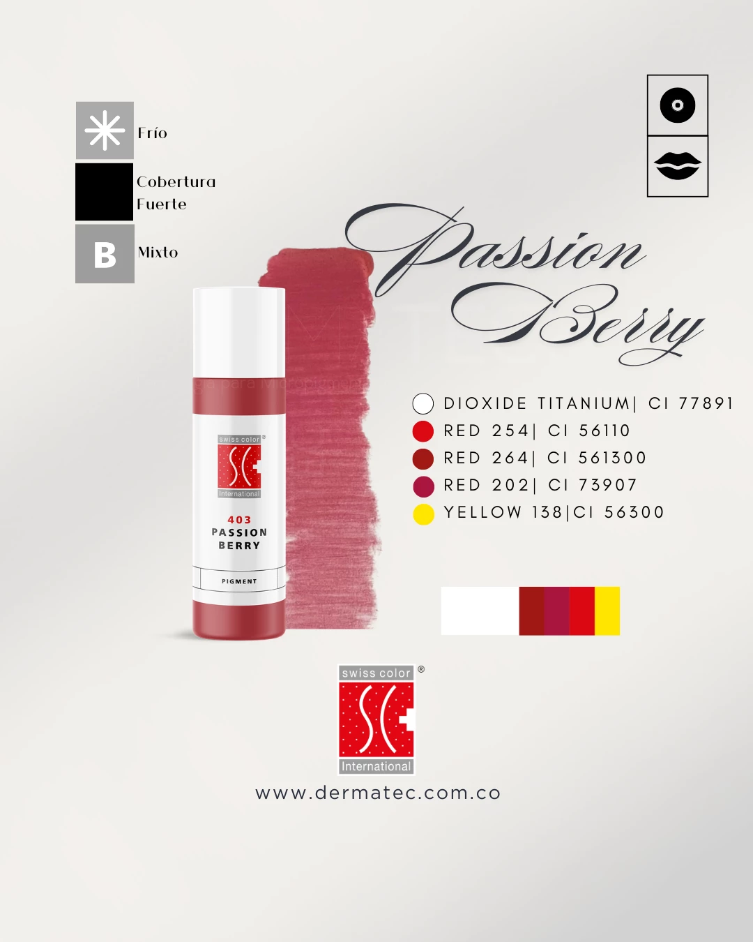 PIGMENTO PARA LABIOS SWISS COLOR PASSION BERRY 403