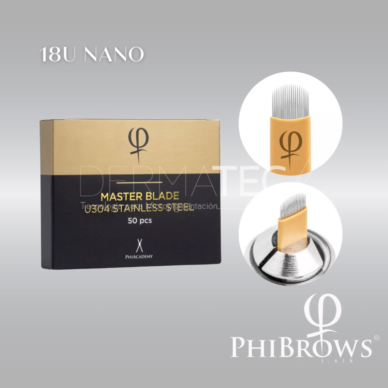 PUNTAS PHIBROWS 18U NANO STAINLESS STEEL x50 UND