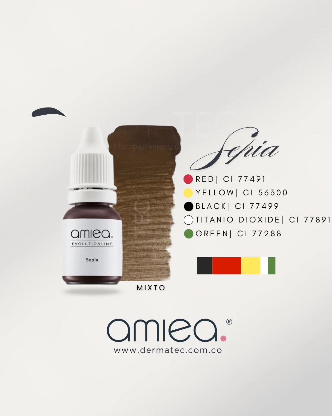PIGMENTO PARA CEJAS AMIEA SEPIA EVOLUTION 10ml
