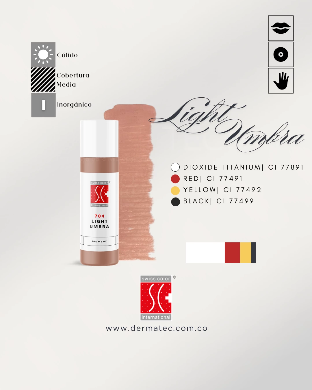 PIGMENTO LIGHT UMBRA 704 SWISS COLOR
